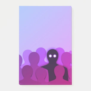 Spooky Ghost In People Crowd Horror Art Post-it Notes