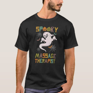 Spooky Ghost Massage Therapist Halloween Costume T-Shirt