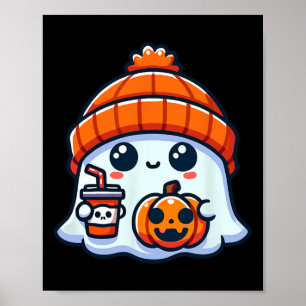 Spooky Ghost Mens Halloween  Poster