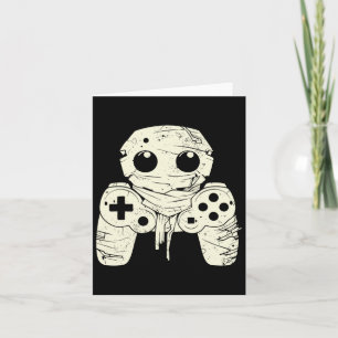 Spooky Ghost Mummy Gaming Controller Halloween Gam Card
