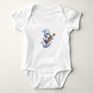 Spooky Ghost Musician Halloween Musical Art Baby Bodysuit