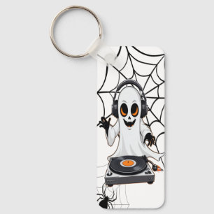 Spooky Ghost Party  Key Ring