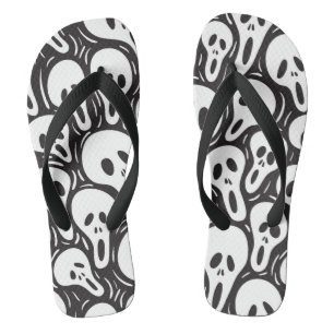 Spooky Ghost Pattern Jandals