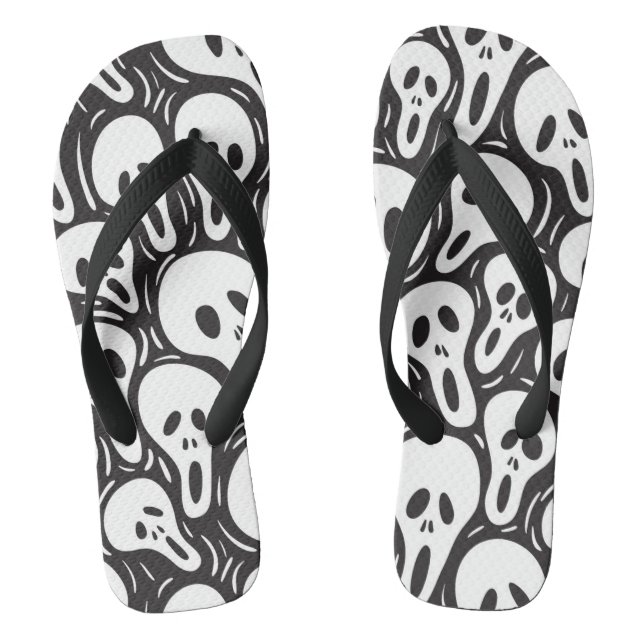 Spooky Ghost Pattern Jandals (Footbed)