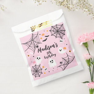 Spooky Ghost Pink Halloween Favour Bags