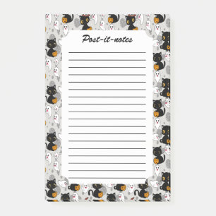 Spooky Ghost Pumpkin Paws Post-it Notes