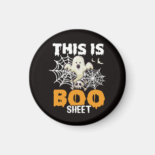Spooky Ghost Pun Boo Sheet Halloween Magnet