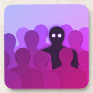 Spooky Ghost Purple Halloween Coaster