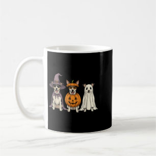 Spooky Ghost Rat Terrier Pumpkin Halloween Dog Coffee Mug