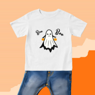 Spooky ghost with pumpkins baby T-Shirt