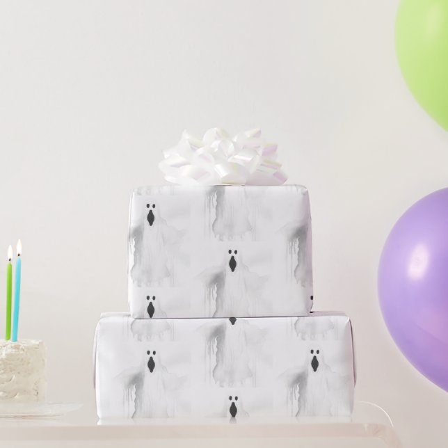 Spooky Ghost Wrapping Paper (Party Gifts)