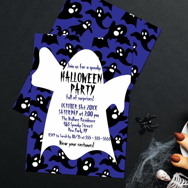 Spooky Ghosts Halloween Party Invitation (Creator Uploaded)