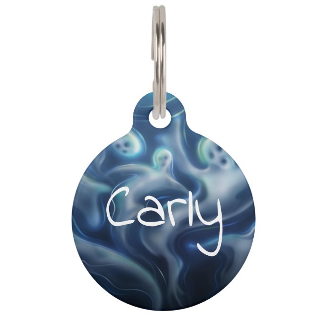 spooky ghosts pet tag (Front)