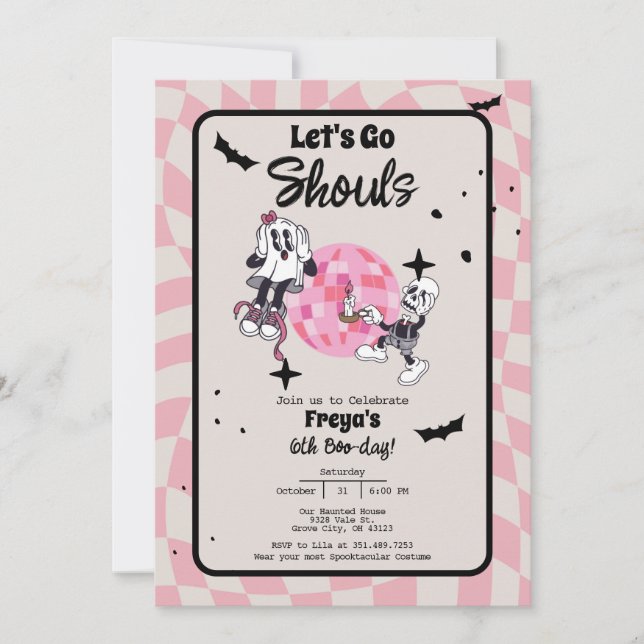 Spooky Ghoul Halloween Any Age Birthday Invitation (Front)