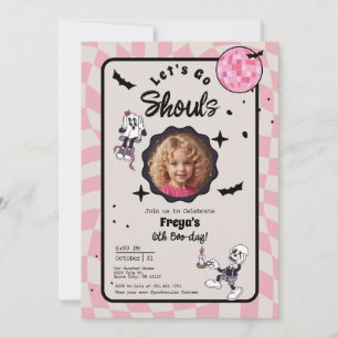 Spooky Ghoul Halloween Birthday Photo Invitation
