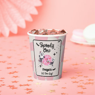 Spooky Ghoul Halloween First Birthday Paper Cups