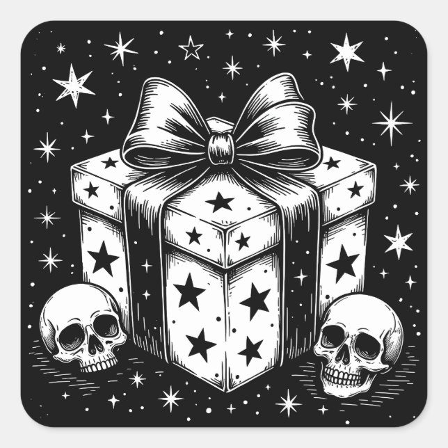 Spooky Gift Square Sticker (Front)