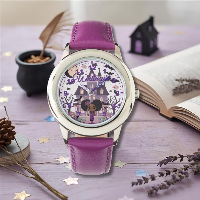Spooky Girl Purple afro puff Watch (Spooky Girl Purple afro puff Watch)