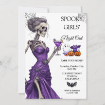 Spooky Girls Night Out Halloween Party Invitation