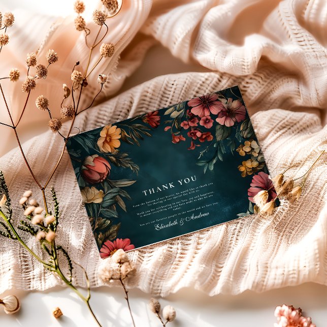 Spooky Glam Wedding Thank You Card (Creator Uploaded)