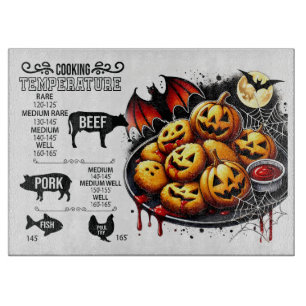 Spooky Glass Cutting Board for Halloween Kitchens