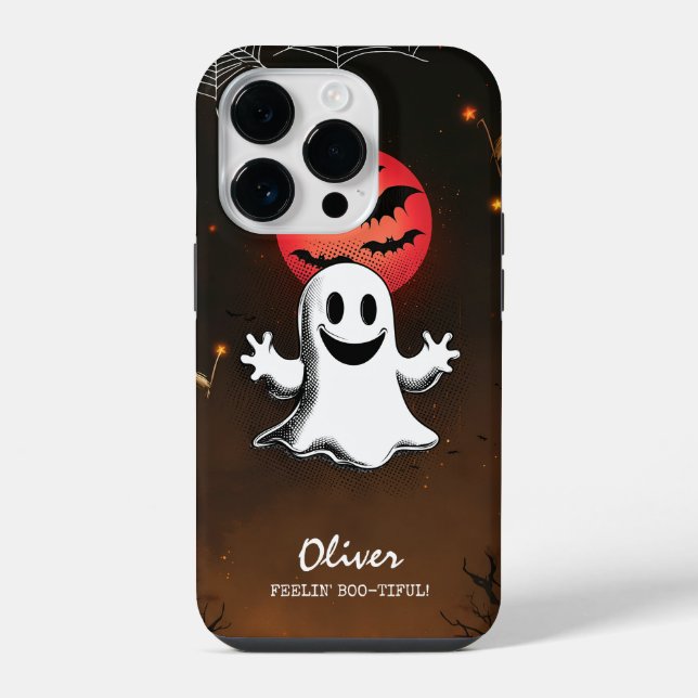 Spooky Glow Ghost - Fun All Year iPhone Case (Back)
