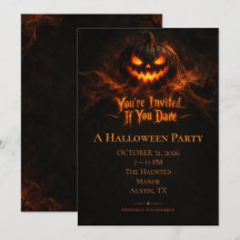 Spooky Glow Halloween Party Invitation