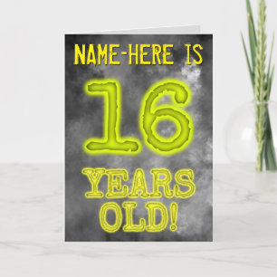 Spooky Glowing Aura Look "16 YEARS OLD!" + Name Card