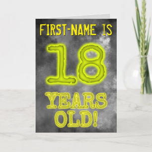 Spooky Glowing Aura Look "18 YEARS OLD!" + Name Card