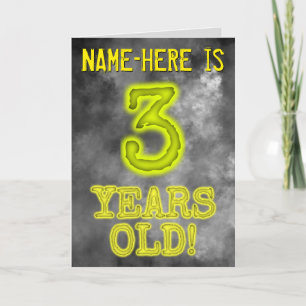 Spooky Glowing Aura Look "3 YEARS OLD!" + Name Card