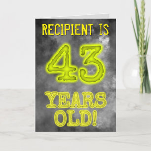 Spooky Glowing Aura Look "43 YEARS OLD!" + Name Card