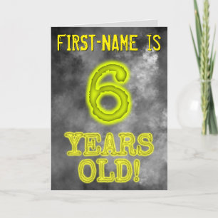 Spooky Glowing Aura Look "6 YEARS OLD!" + Name Card