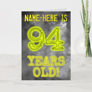 Spooky Glowing Aura Look "94 YEARS OLD!" + Name Card
