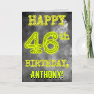 Spooky Glowing Aura Look "HAPPY 46th BIRTHDAY" Card