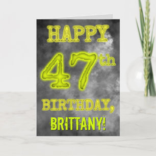 Spooky Glowing Aura Look "HAPPY 47th BIRTHDAY" Card