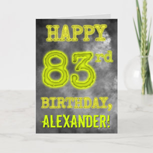 Spooky Glowing Aura Look "HAPPY 83rd BIRTHDAY" Card