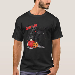Spooky Gnome To Bite Halloween Dracula Gnome Pumpk T-Shirt