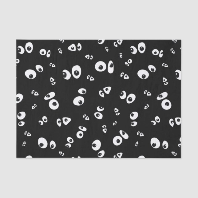Spooky Googly eyes pattern Tissue Paper (Front)