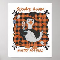 Spooky Goose Halloween Design Fall Decor Funny Com