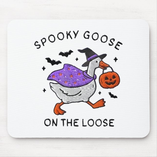 Spooky Goose On The Loose Halloween _1  Mouse Pad (Front)