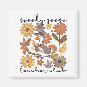 Spooky Goose Teacher Club Halloween Silly-goose Fa Magnet