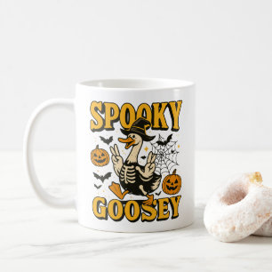 Spooky Goosey Halloween For Boy Girl Pumpkin Ghost Coffee Mug