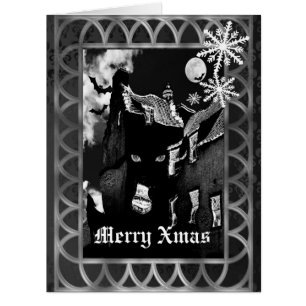 Spooky gothic black Christmas