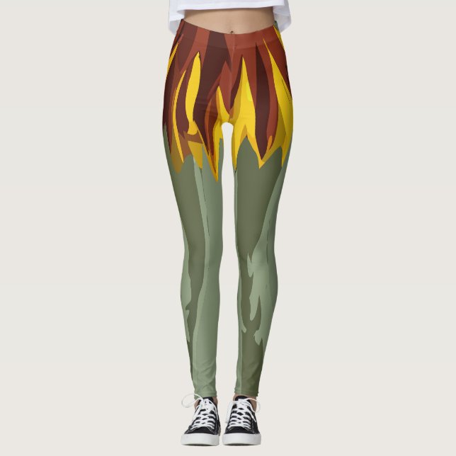 Spooky Gothic Cheer Art Leggings (Front)