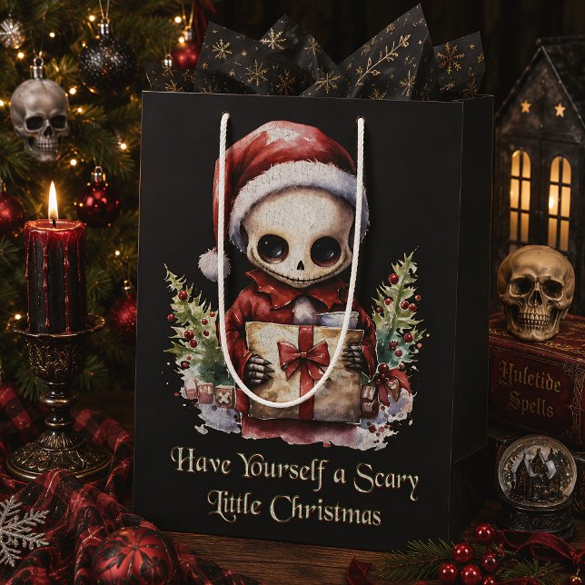 Spooky Gothic Christmas Creepmas Medium Gift Bag (Creator Uploaded)