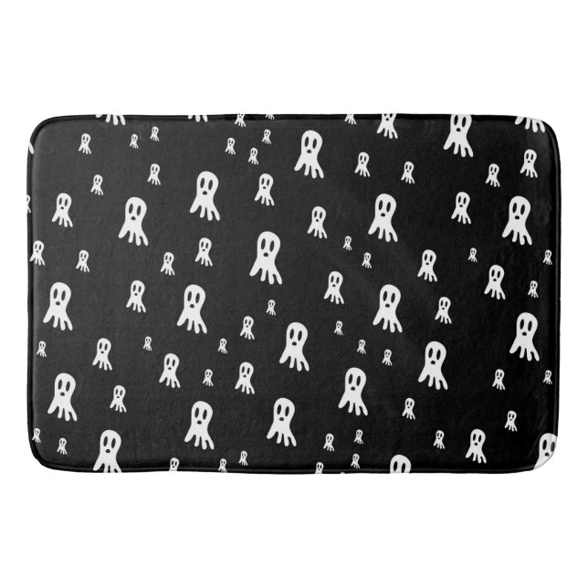 Spooky Gothic Ghost Illustration Bath Mat (Front)