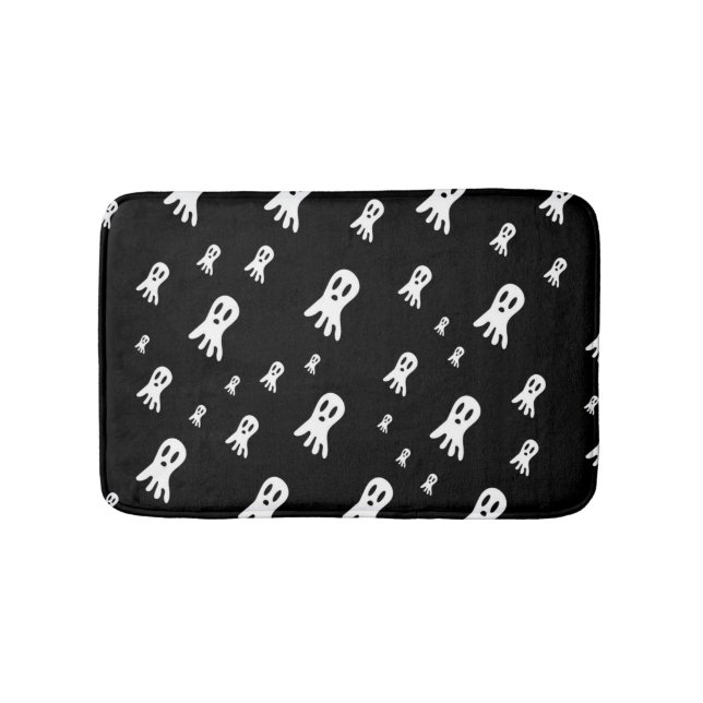 Spooky Gothic Ghost Illustration Bath Mat (Front)