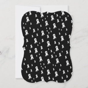 Spooky Gothic Ghost Illustration Card