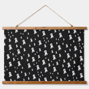 Spooky Gothic Ghost Illustration Hanging Tapestry