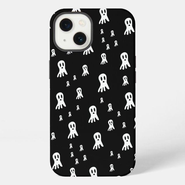 Spooky Gothic Ghost Illustration iPhone Case (Back)
